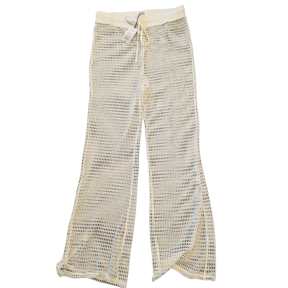 NWT Cream Crochet Pants